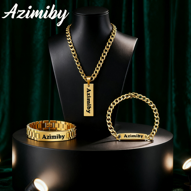 Men'S Fashion Jewelry Bracelets - Azimiby اسم قابل للتخصيص كلاسيكي الشرير