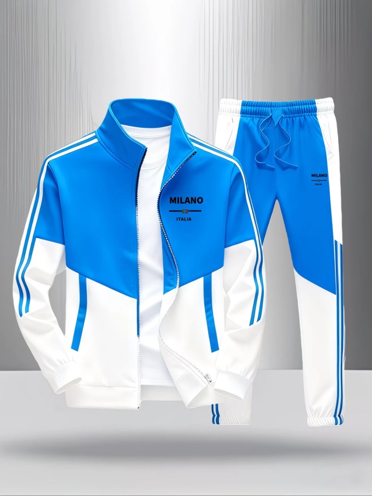 Jacket Mens Fashion - بدلة رياضية رجالية من قطعتين بطبعة