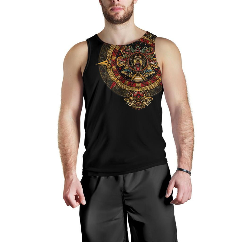 Mens Fashion Mexico - العصرية المكسيك العلم الجرافيك تانك القمم
