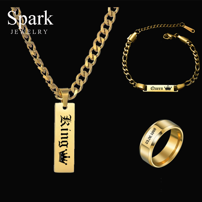 Men'S Fashion Jewelry Bracelets - شرارة شخصية مخصصة سلسلة سميكة نقش