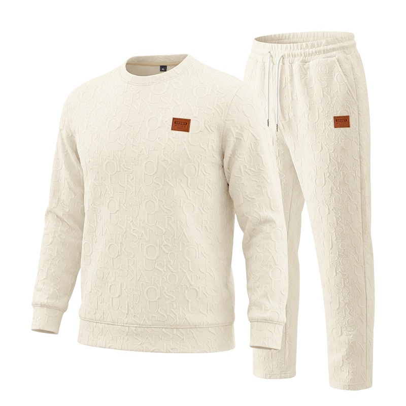 Mens Fashion Jumpers - طقم رجالي بنمط منقوش لربيع وخريف