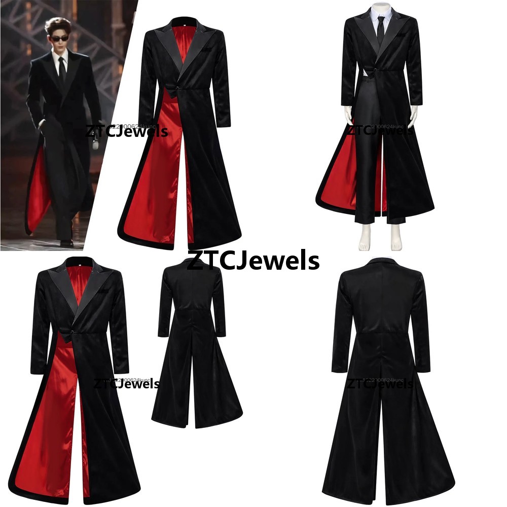Jacket Mens Fashion - جاكيت رجالي أسود وأحمر بتصميم تشانغ