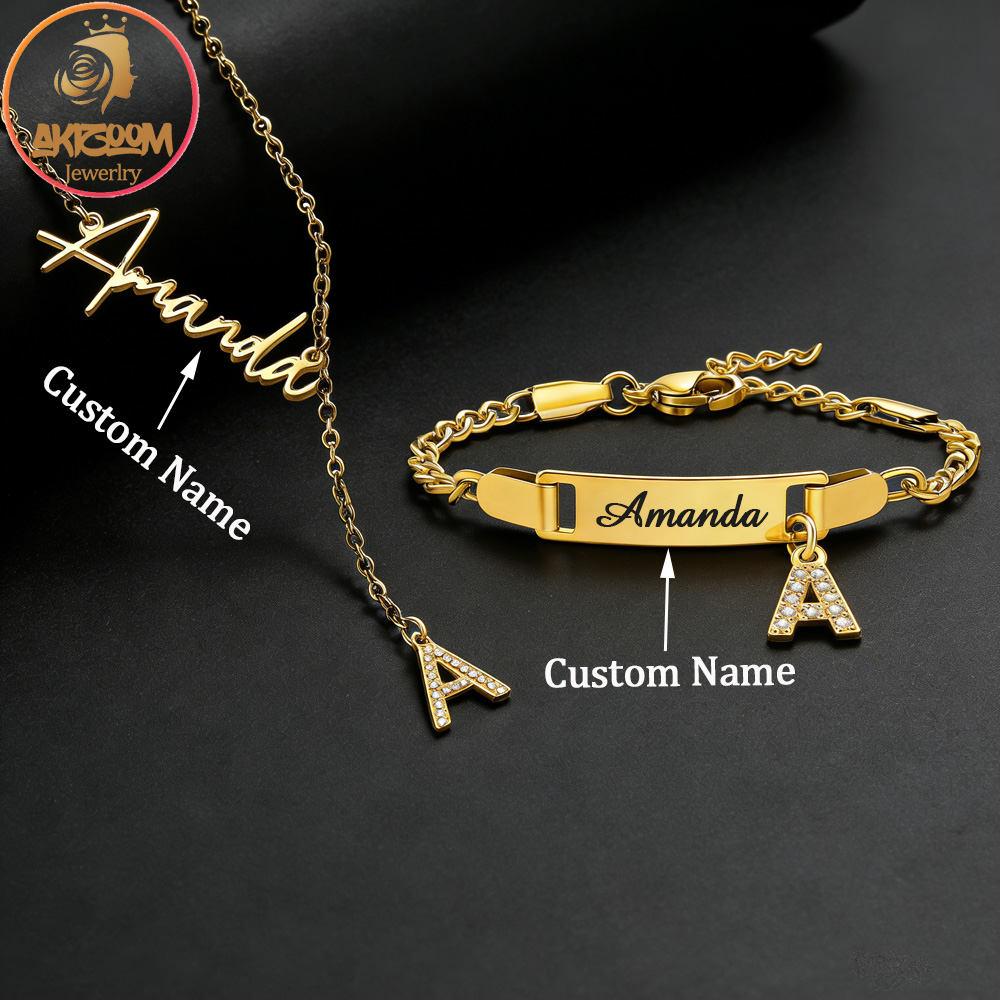 طقم مجوهرات أكيزوم مخصص بالاسم - مراجعة Men'S Fashion Jewelry Bracelets وسعره