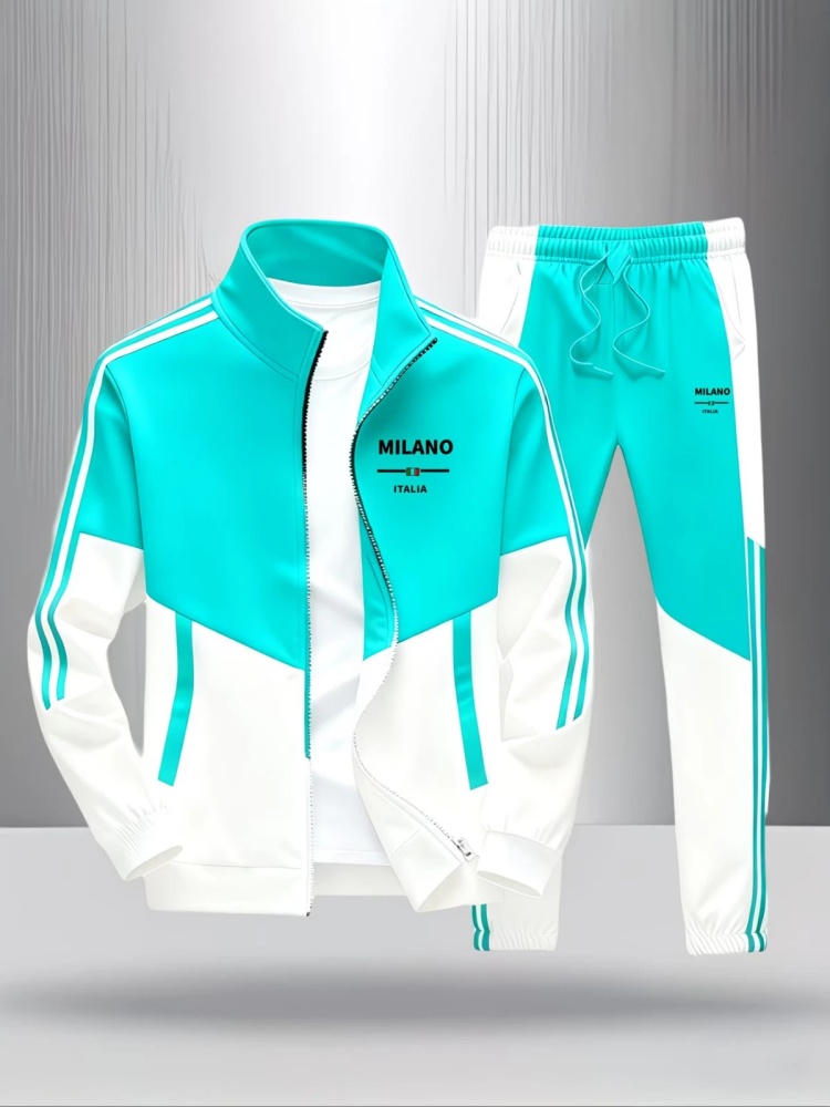 بدلة رياضية رجالية من قطعتين ب - مراجعة Jacket Mens Fashion وسعره