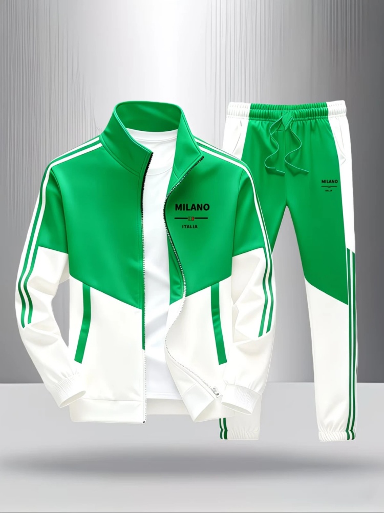 بدلة رياضية رجالية من قطعتين ب - مراجعة Jacket Mens Fashion وسعره