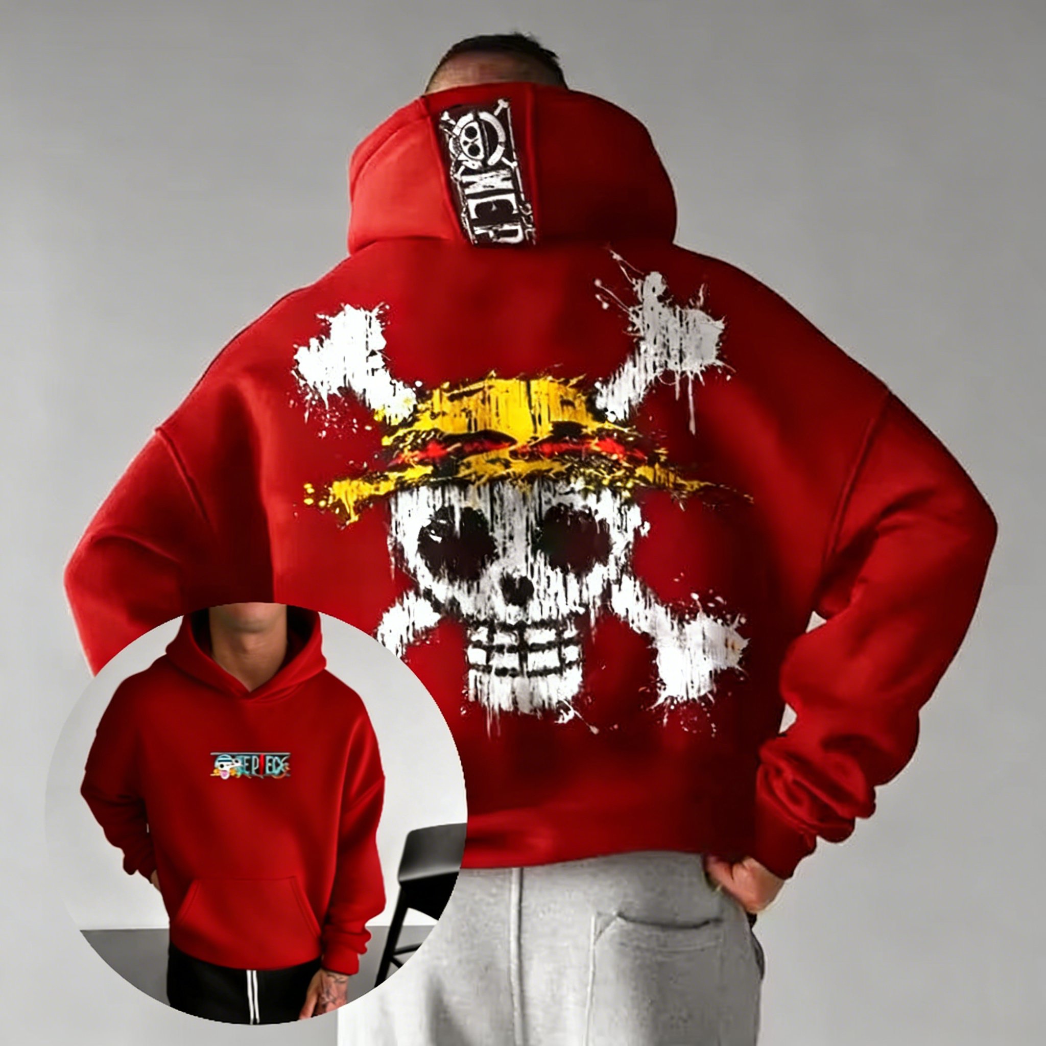 سترة بقلنسوة كبيرة الحجم بقطعة - مراجعة Mens Fashion Jumpers وسعره