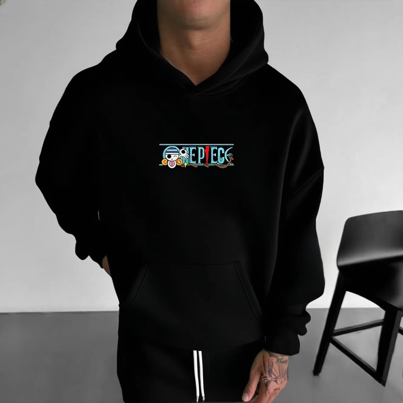 سترة بقلنسوة كبيرة الحجم بقطعة - مراجعة Mens Fashion Jumpers وسعره