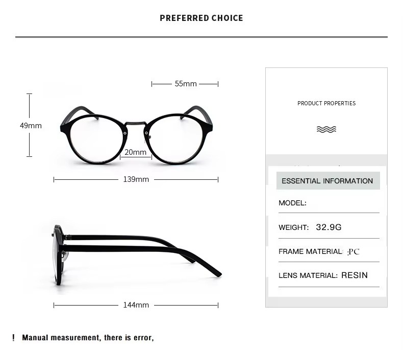 نظارات دائرية شفافة على الموضة - مراجعة Men'S Fashion Glasses 2026 وسعره