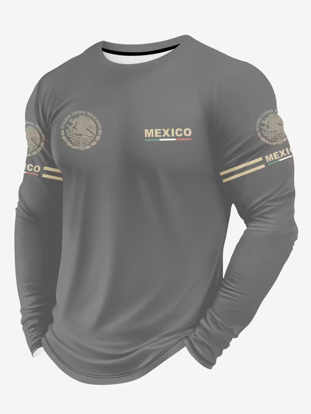 تي شيرت رجالي بطبعة نسر المكسي - مراجعة Mens Fashion Mexico وسعره