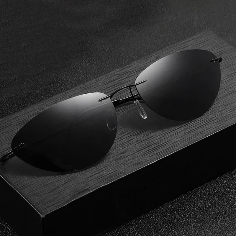 نظارات شمسية رجالية بدون إطار  - مراجعة Men'S Fashion Glasses 2026 وسعره